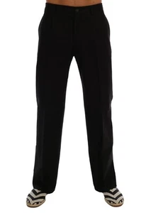 DOLCE & GABBANA Pants Cotton Black Men Straight Trouser IT48/W34/M RRP 500usd - Picture 1 of 7