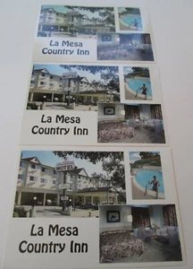 LA MESA COUNTRY INN  3 Vintage Postcards  La Mesa California Motel - Picture 1 of 2