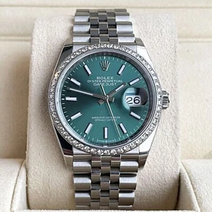 Rolex Datejust 36 mm juego completo 2024 diamantes 126200 diamante verde como nuevo sin usar - Imagen 1 de 12