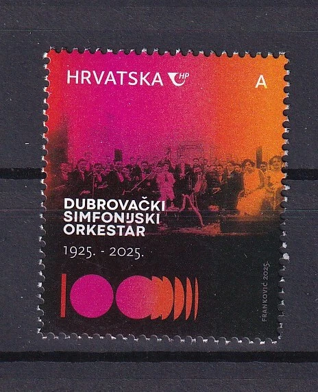 CROÁCIA 2025,100º ANIVERSÁRIO DA ORQUESTRA SINFÔNICA DE DUBROVNIK,MÚSICA,MNH - Imagem 1 de 1