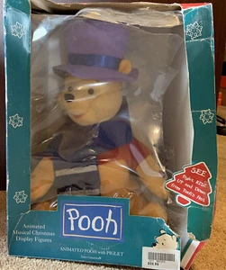 TELCO Vintage Pooh with Piglet, Rises From Under Hat, Animated Figure In Box - Picture 1 of 6