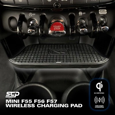 MINI F-Series Centre Console Dashboard Wireless Charging Pad Shelf - F55 F56 F57 - Image 1 of 4