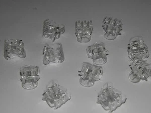 12 Mini Claw Clips Clear 1cm, Small Plastic Hair Claws, Hair Clips, Hair Clamps  - Picture 1 of 1