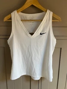 Camiseta sin mangas Nike Victory Dri Fit para mujer deportiva/fitness en blanco - pequeña - Imagen 1 de 5