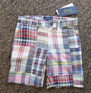 New Polo Ralph Lauren Boys Patchwork Shorts - Size 4 / 4T - Multicolored - Picture 1 of 4