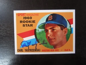 1998 Topps Stars Rookie Reprint # 5 Carl Yastrzemski Autograph Signed Auto Card - Picture 1 of 3