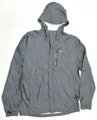 Paradox Waterproof Rain Jacket Mens Medium Gray Long Sleeve Full-Zip Hood Hiking - Image 1 of 4