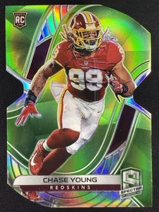 2020 Panini Spectra Chase Young Neon Green Rookie Die Cut Prizm /30 #151 - Picture 1 of 2