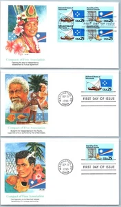 1991 Pacific Islands 2506-2507 Fleetwood Marshall Islands Micronesia geography - Picture 1 of 2
