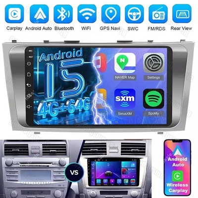 Android 15 para Toyota Camry 2007-2011 rádio estéreo automotivo GPS Apple CarPlay 4G+64G - Imagem 1 de 4