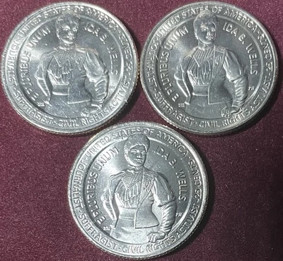 2025 p d s Ida B Wells Doubled die and die crack set WDDO-001 & 002 3 Coins - Image 1 of 4