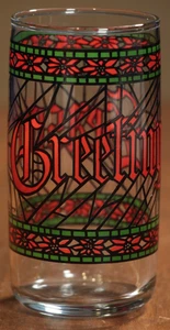 Vaso Houze Navidad Bebida Pascua Años 70 Saludos Temporadas Vintage Pascua Alta - Imagen 1 de 3