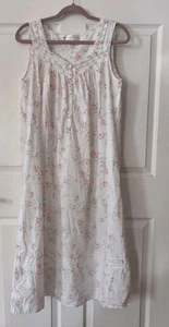 Camisón Eileen West S Algodón Floral Encaje Sin Mangas Clásico Trad Esposa Casa de Campo - Imagen 1 de 9