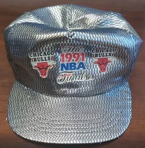 Rare Vintage - The 1991 NBA Finals Chicago Bulls Shiny Hat/ A Sample - Not For Resale - Bild 1 von 8