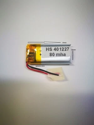 BATTERIA AI POLIMERI DI LITIO 80 mha DISPOSITIVI ELETTRONICI RC ARDUINO 401227 - Immagine 1 di 3