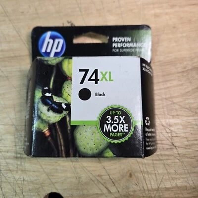 Новый запечатанный черный высокопроизводительный чернильный картридж HP 74XL (CB336WN140) срок годности истек 2014 - Изображение 1 из 2