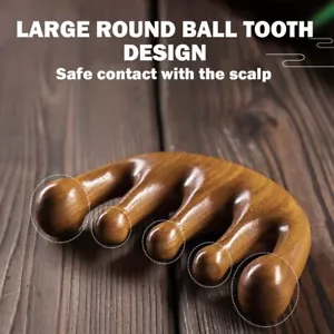 Tool Lotus Wide Teeth Hair Comb Wooden Massage Comb Wood Comb Scalp Massage AU Z - Picture 1 of 11