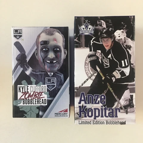 Kyle Clifford Los Angeles Kings SGA Zombie Hockey Bobblehead & Anze Kopitar LE Cover