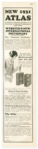 Printanzeige Merriam-Webster International Dictionary 1931 1/3-seitige Anzeige - Bild 1 von 4