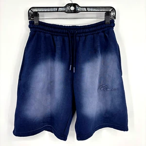 NWT BooHooMan Sweat Shorts XS Sun Faded Jersey Blue Elastic Waist Drawstring New - Picture 1 of 5