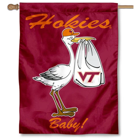 Virginia Tech New Baby Gift Decorative House Flag Cover