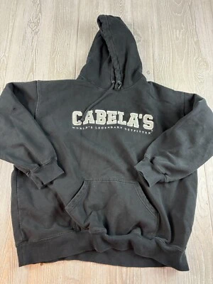 Cabelas Hoodie Men's 2XL Black Logo Pullover - Image 1 of 4