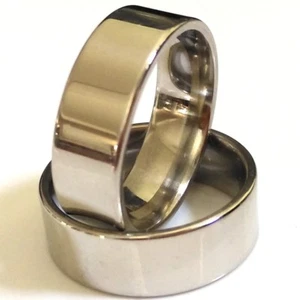 Job lots 30pcs Comfort-fit Quality 8mm Silver Plain Stainless Steel Band Rings - Picture 1 of 4