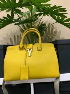 Yves SAINT LAURENT Handbag - Yellow Full Leather - Picture 1 of 12