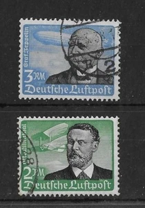 Alemania 1934 20m y 30m Airs Zeppelins SG535-536 Gato fino usado £100 - Imagen 1 de 1