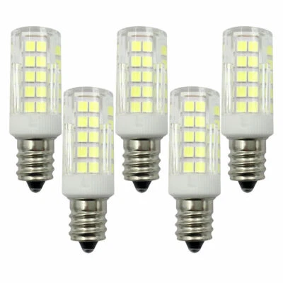5pcs E12 Candelabra C7 64-2835 LED Lights Ceiling Fans Light Bulb Ceramics Lamp  - Image 1 of 4