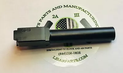 LJ'S PARTS Nitride Barrel for Glock 19 - Stainless Steel - Black - 19 9x19 -LF- flush cut