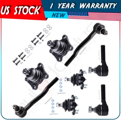 For 1986-1989 Toyota 4Runner Pickup 8Pcs Ball Joints Steering Tie Rod End Kit - Image 1 of 4