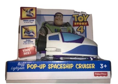Toy Story 4 Buzz Lightyear Pop Up Spaceship Cruiser Disney Fisher Price Woody - Image 1 of 4