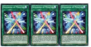 Yugioh - 3X Libro de Hechizos de Milagros - Común - 1a Edición - LTGY-EN088 - Casi Como Nuevo - Imagen 1 de 1
