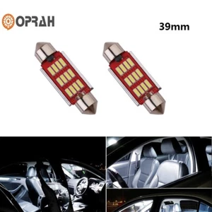 2x DE3175 4014 LED Blanco Cúpula Mapa Interior Festón Bombilla Lámpara Licencia 39mm - Imagen 1 de 6