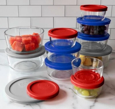 Pyrex Store It Simply Store Glass Storage Set Containers 22 Pieces Multicolor - Image 1 of 4