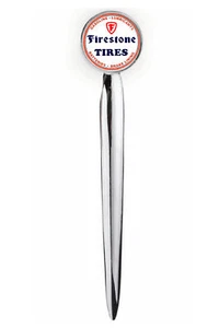Firestone Tires Retro Letter Opener Metal Silver Tone Executive with case - Picture 1 of 2