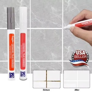 6pcs Grout Pen White Tile Marker Paint Mold & Waterproof Tile Caulk Filler Pen - Picture 1 of 13