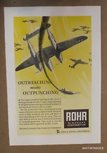 Rohr Aircraft / Argus Military Optics Wartime Magazine Print Ads 1943 7 x 10 - Picture 1 of 2
