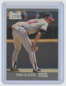 1991 Fleer Ultra Tom Glavine . Atlanta Braves #5