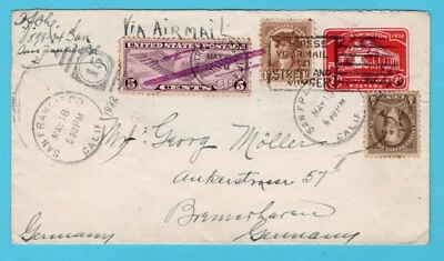 USA air cover 1932 San Francisco to Bremerhaven, Germany - Image 1 of 2