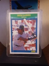 1990 Score #40 DEION SANDERS Rising Star Rookie New York Yankees 🔥
