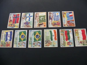 1956 TOPPS FLAGS OF THE WORLD LOT OF 11 CARDS LOW-MID GRADE READ!!!! - Picture 1 of 2