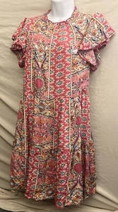 IFFEI BOHO Summer Mini Dress SIZE SMALL Pink Floral Pattern NWT - Picture 1 of 24