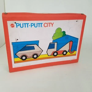 Vintage 1972 Mattel Putt-Putt City Portable Vinyl Road/Buildings Made USA 7033 - Picture 1 of 14