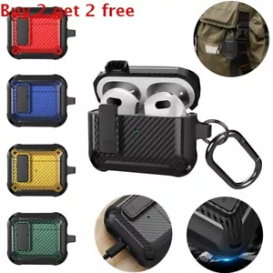 For Apple AirPods Pro/3rd Generation Case Rugged Silicone Shockproof Armor Cover - Picture 1 of 17