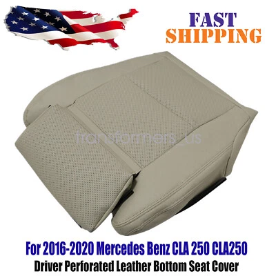 Cubierta de asiento de cuero tostado para Mercedes Benz CLA250 2016-2020 inferior del conductor Foto 1 de 4