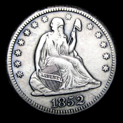 1852-O Seated Liberty Quarter Silver ---- Stunning Details Coin  ---- #UU946 Cover