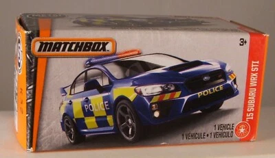 MATCHBOX POWER GRABS #60 '15 Subaru WRX STI Police, 2017 issue (IMPERFECT BOX) - Image 1 of 2