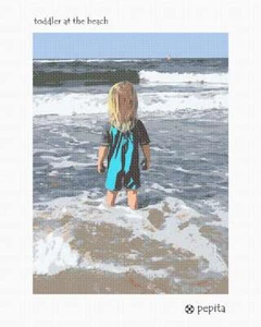 Toddler At The Beach Needlepoint Kit or Canvas - Picture 1 of 2